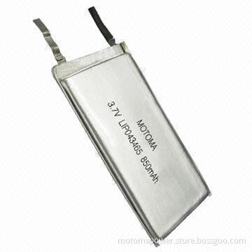 3.7V Li-ion Polymer Battery for Digital Products, with 850mAh Capacity